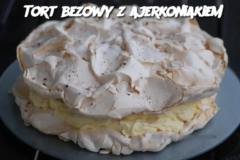 Tort bezowy z ajerkoniakiem