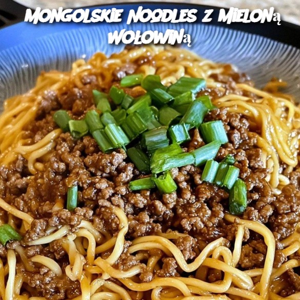 Mongolskie Noodles z Mieloną Wołowiną