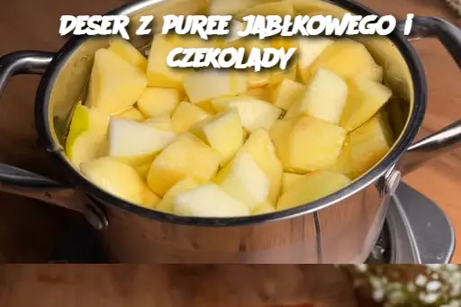 Deser z puree jabłkowego i czekolady