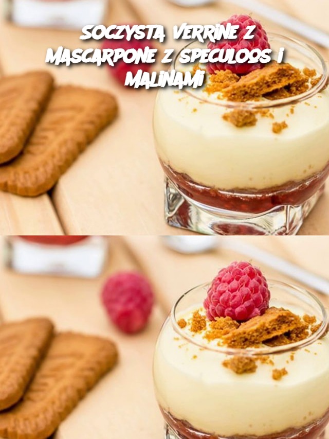 Soczysta verrine z mascarpone z speculoos i malinami