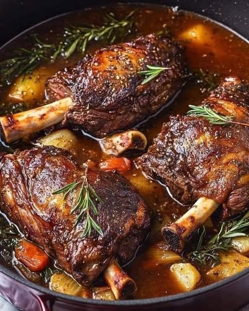 Christmas Braised Lamb Shanks with Herb Infusion: A Festive Feast