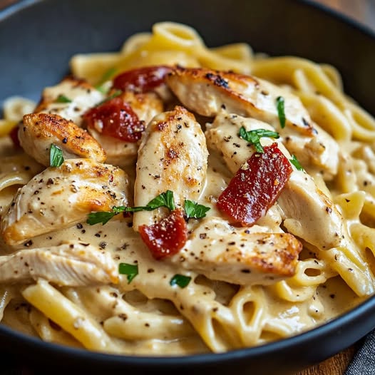 Indulgent Creamy Chicken Pasta in Italian Style Sauce: A Comforting, Flavor-Packed Dish