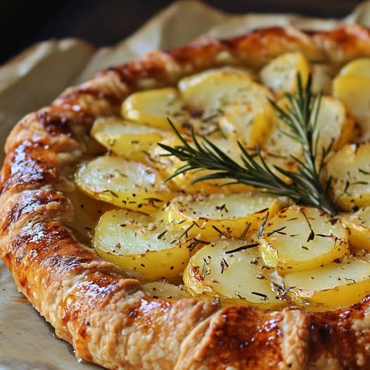 Rosemary & Garlic Roasted Potato Galette: A Savory Showstopper