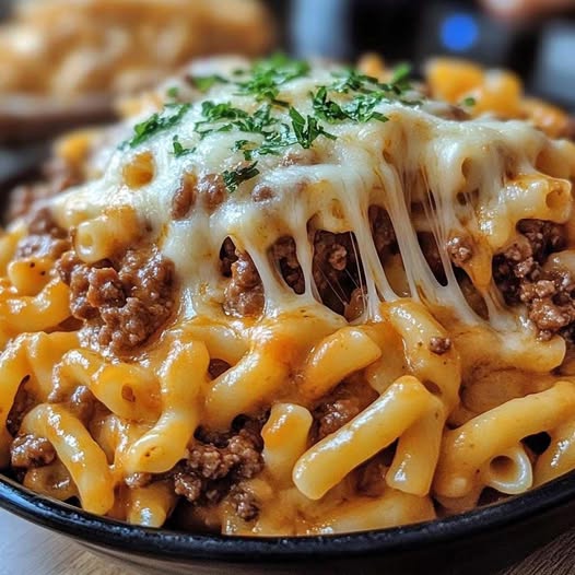 Cheesy Sloppy Cheeseburger Pasta – A Comforting, One-Pot Meal