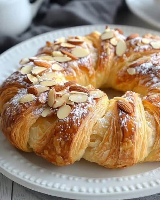 Title: Braided Almond Croissant Danish: A Flaky, Nutty Delight