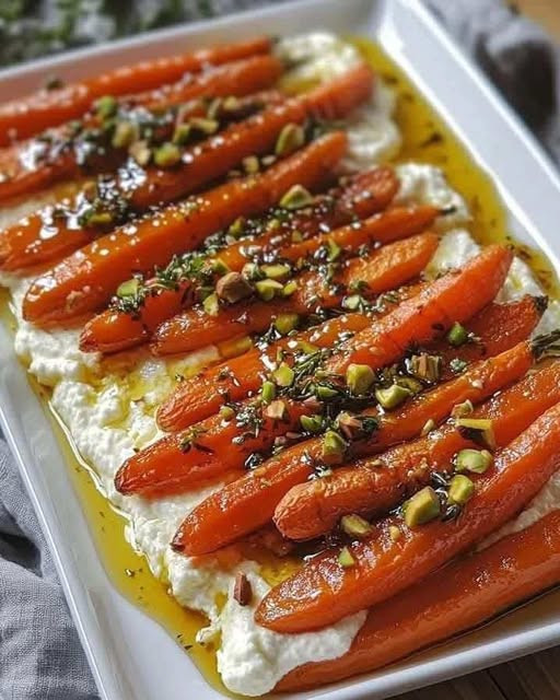 Roasted Carrots with Whipped Ricotta and Hot Honey: A Sweet and Savory Delight