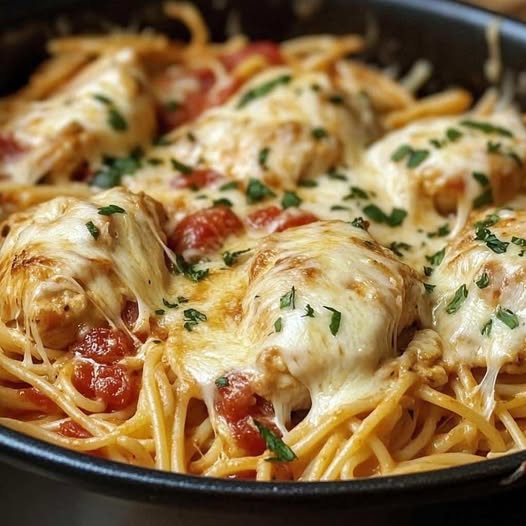 One-Pot Chicken Parmesan Pasta – A Creamy, Flavorful Dinner in Minutes