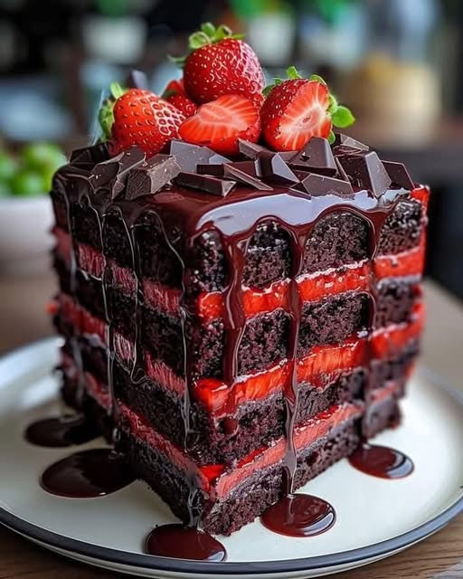 Dark Velvet Strawberry Cake: A Rich and Decadent Dessert