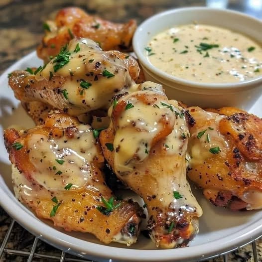 Creamy Garlic and Parmesan Chicken Wings: A Decadent Flavor Explosion