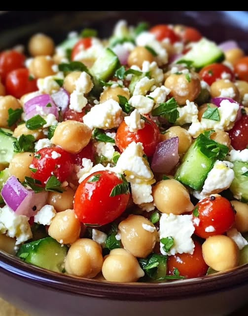 Easy Chickpea & Feta Salad: A Fresh and Flavorful Meal