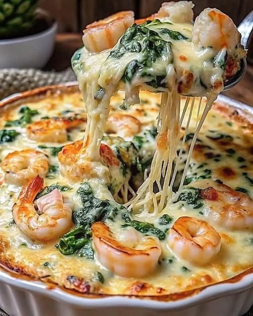 Cheesy Rich and Creamy Shrimp and Crab Spinach Dip: The Ultimate Party Delight