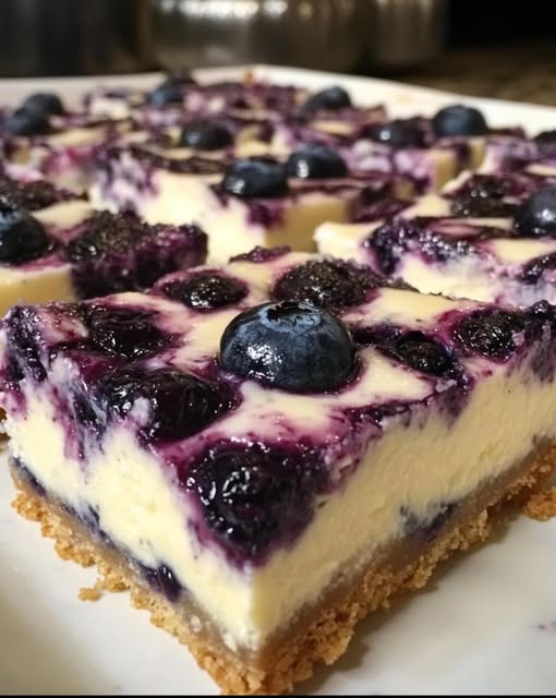 Lightened-Up Blueberry Cheesecake Bars: A Guilt-Free Indulgence