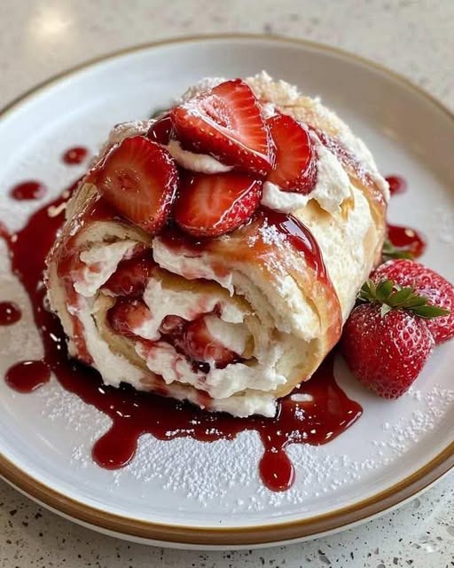 Irresistible Strawberry Swiss Roll Cake