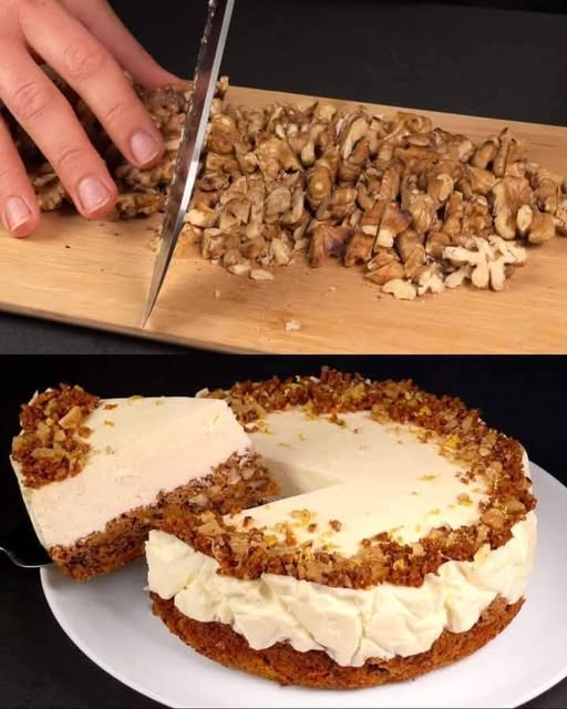 Decadent Carrot and Walnut Cake with Cream Cheese Frosting: A Perfect Sweet Treat