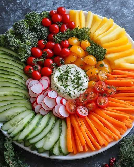 Christmas Crudités: A Festive and Colorful Veggie Platter