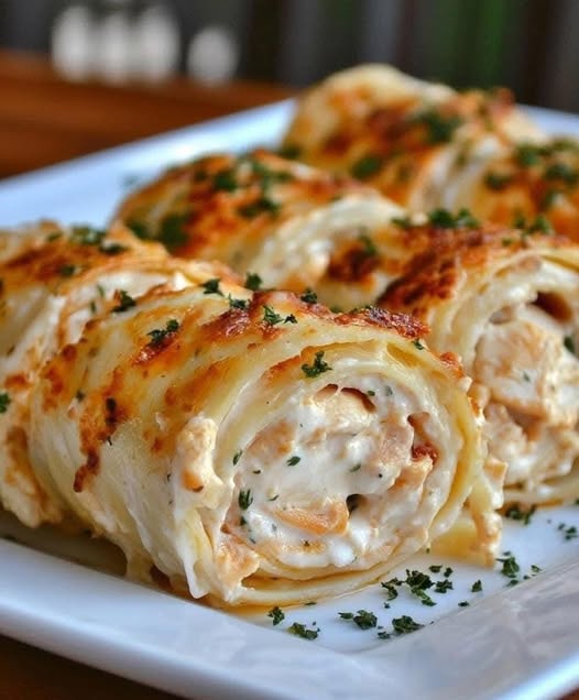 Chicken Alfredo Lasagna Rolls: A Creamy, Cheesy Comfort Dish