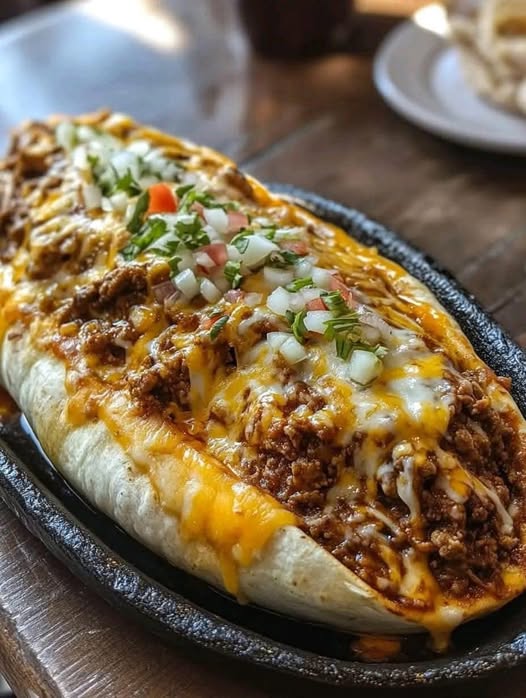 Chili-Rubbed Pork Burrito with Cheese and Veggies: A Bold and Flavorful Mexican Delight