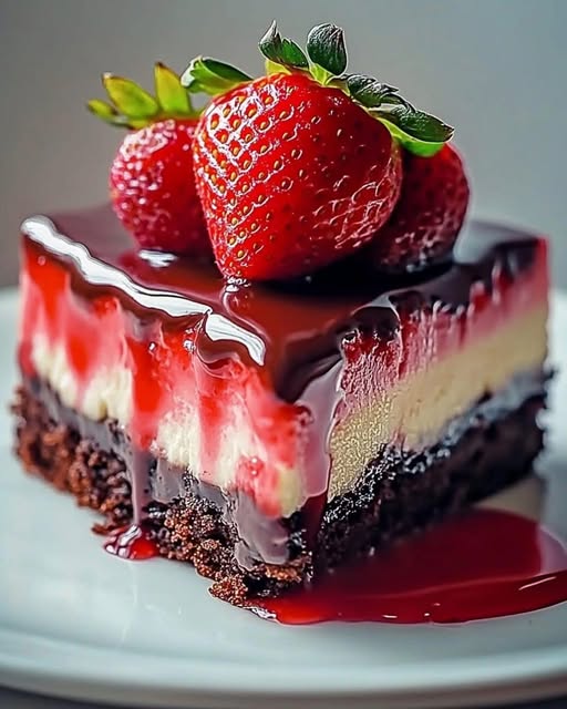 Divine Chocolate Strawberry Cheesecake Bliss: A Heavenly Dessert Experience