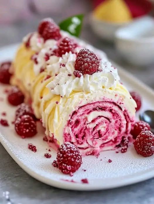 Raspberry Roll: A Sweet and Fluffy Dessert to Delight Your Taste Buds