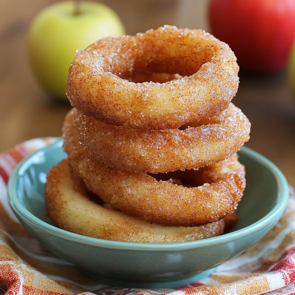 Cinnamon-Spiced Apple Rings: A Sweet and Crispy Delight