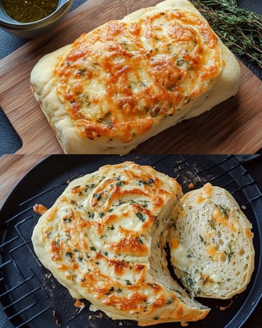 Cheese and Herb Stuffed Flatbread: A Flavorful and Flaky Delight