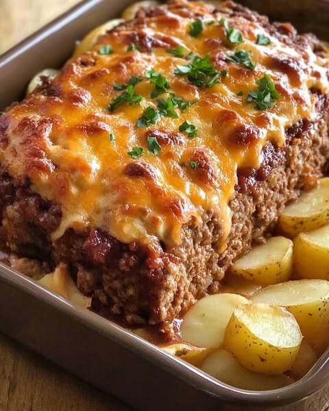 Cowboy Meatloaf and Potato Casserole: A Hearty, Comforting Meal