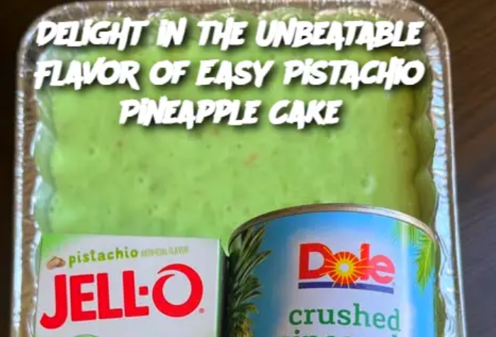 Delight in the Unbeatable Flavor of Easy Pistachio Pineapple Cake