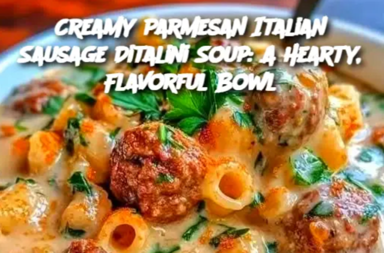 Creamy Parmesan Italian Sausage Ditalini Soup: A Hearty, Flavorful Bowl