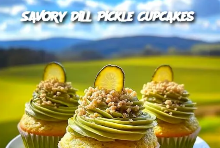 Savory Dill Pickle Cupcakes