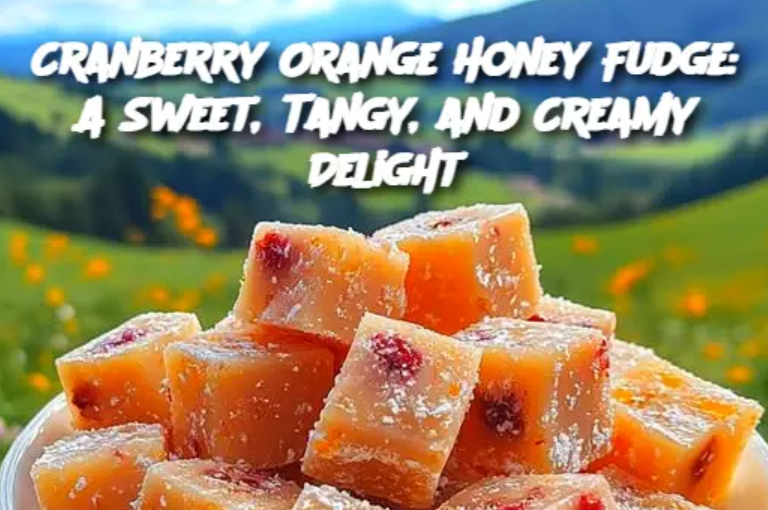 Cranberry Orange Honey Fudge: A Sweet, Tangy, and Creamy Delight