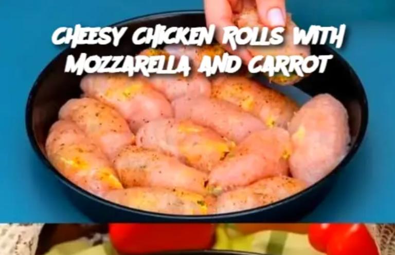 Cheesy Chicken Rolls with Mozzarella and Carrot