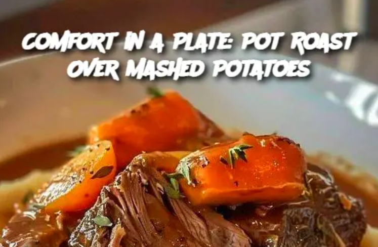 Comfort in a Plate: Pot Roast Over Mashed Potatoes