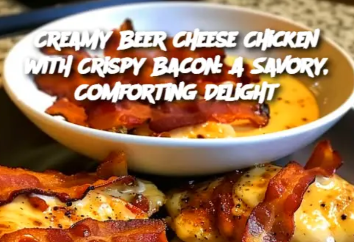 Creamy Beer Cheese Chicken with Crispy Bacon: A Savory, Comforting Delight