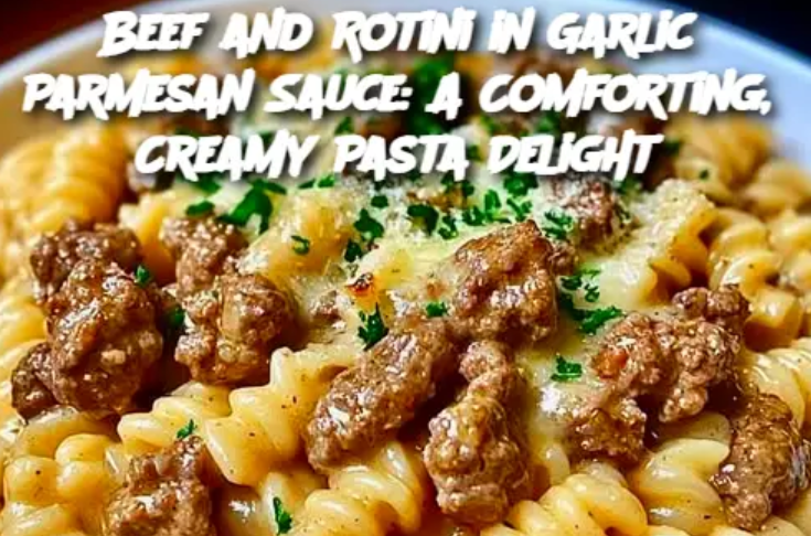 Beef and Rotini in Garlic Parmesan Sauce: A Comforting, Creamy Pasta Delight