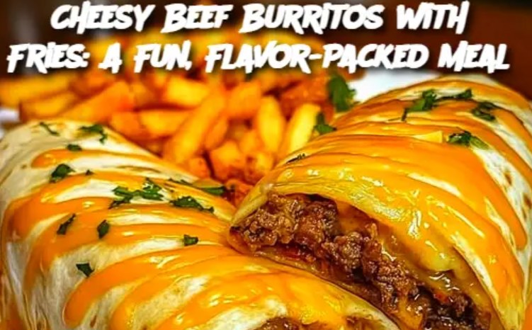 Cheesy Beef Burritos with Fries: A Fun, Flavor-Packed Meal