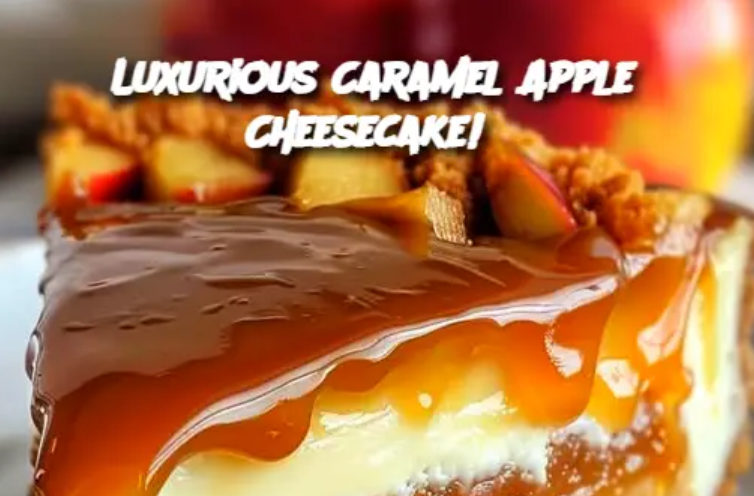 Luxurious Caramel Apple Cheesecake!