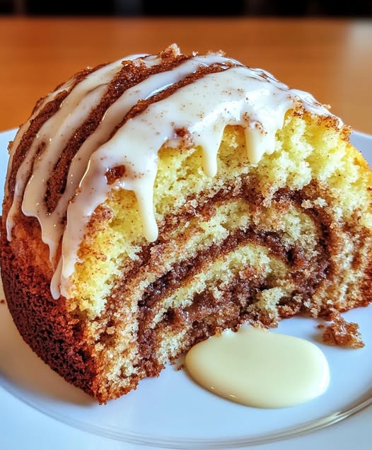 Cinnamon Swirl Pound Cake with Vanilla Drizzle: A Sweet, Comforting Delight