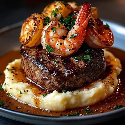 Surf and Turf with Garlic Mashed Potatoes: The Ultimate Comfort Meal