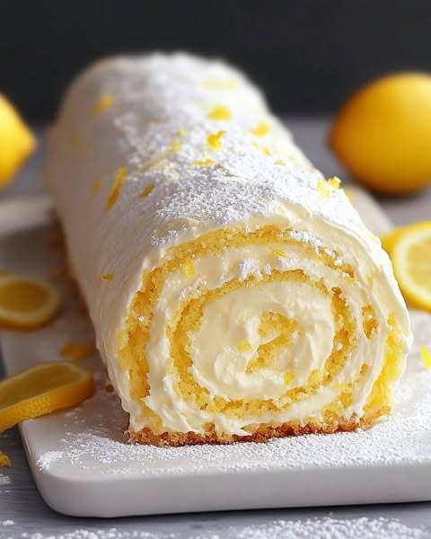 Lemon Cream Swiss Roll Delight: A Zesty, Creamy, and Delightful Dessert