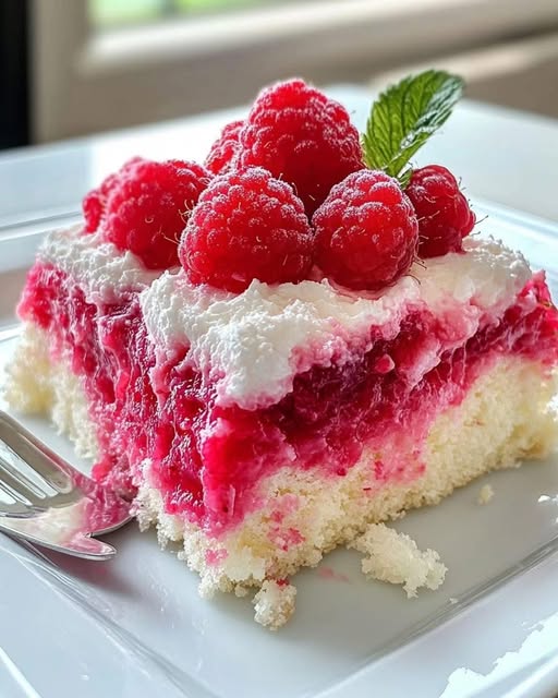 Raspberry Zinger Poke Cake: A Fruity, Moist Dessert Delight