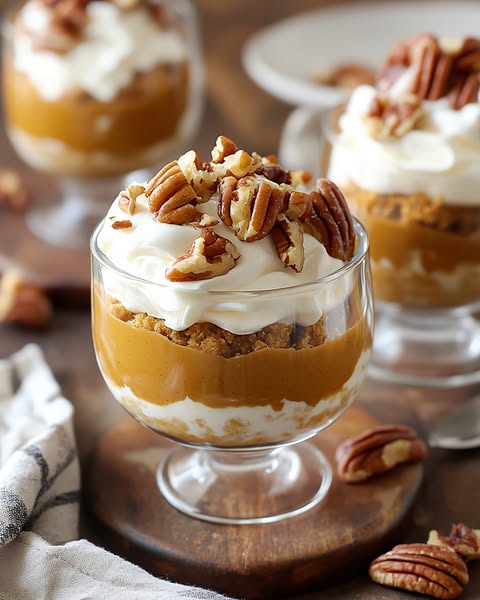 Pumpkin Pecan Delight Trifles: A Fall-Inspired Dessert with Layers of Flavor