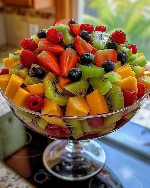 Layered Summer Fruit Salad: A Colorful and Refreshing Medley