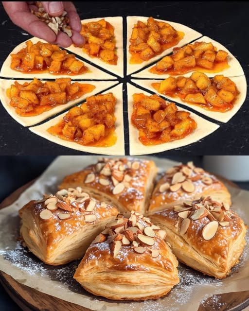 Apple Cinnamon Puff Pastry with Apricot Jam: A Sweet, Flaky Delight