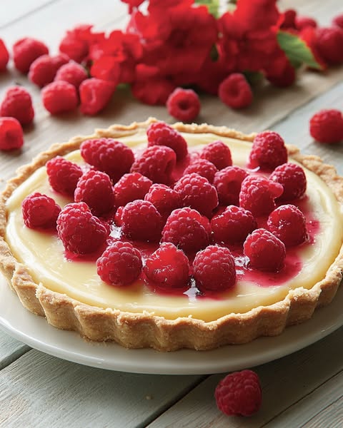 Cheesecake Tart with Fresh Raspberries: A Lush Dessert for Any Occasion