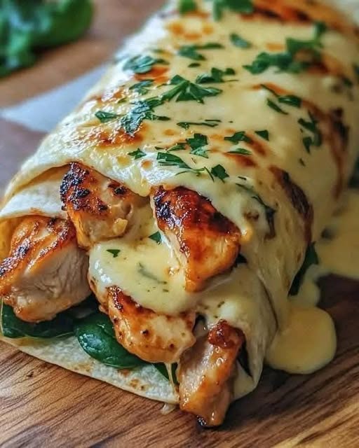 Delicious Cheesy Garlic Chicken Wraps: A Flavorful and Easy Weeknight Dinner