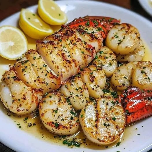 Garlic Butter Lobster and Scallops: A Luxurious Seafood Delight