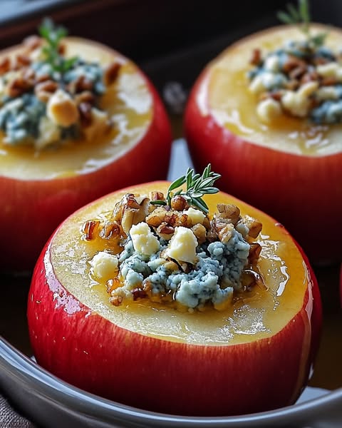 Baked Apples with Blue Cheese and Honey Delight: A Sweet and Savory Treat