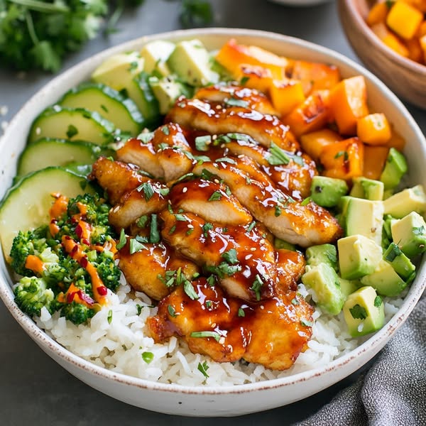 Hot Honey Chicken Bowls: A Sweet and Spicy Feast