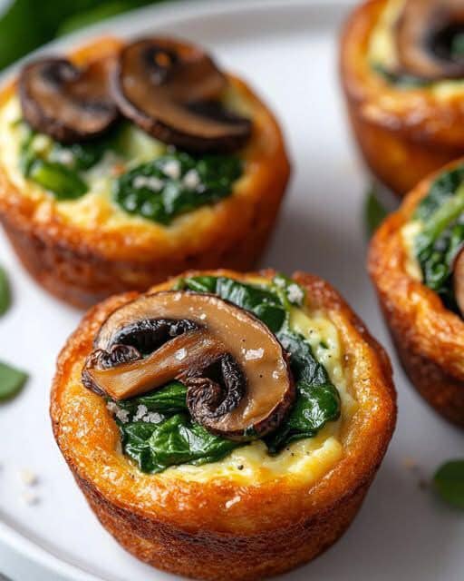 Spinach and Mushroom Egg Cups: A Protein-Packed Breakfast Delight