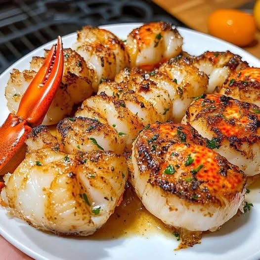 Butter-Basted Lobster Tail with Seared Scallops: A Decadent Seafood Feast